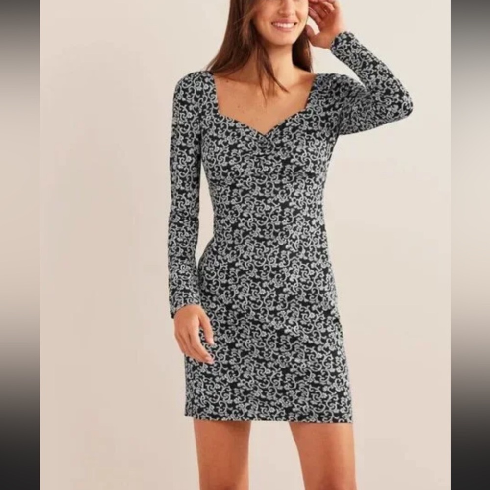 Boden Sweetheart Jersey Floral Dress size 6